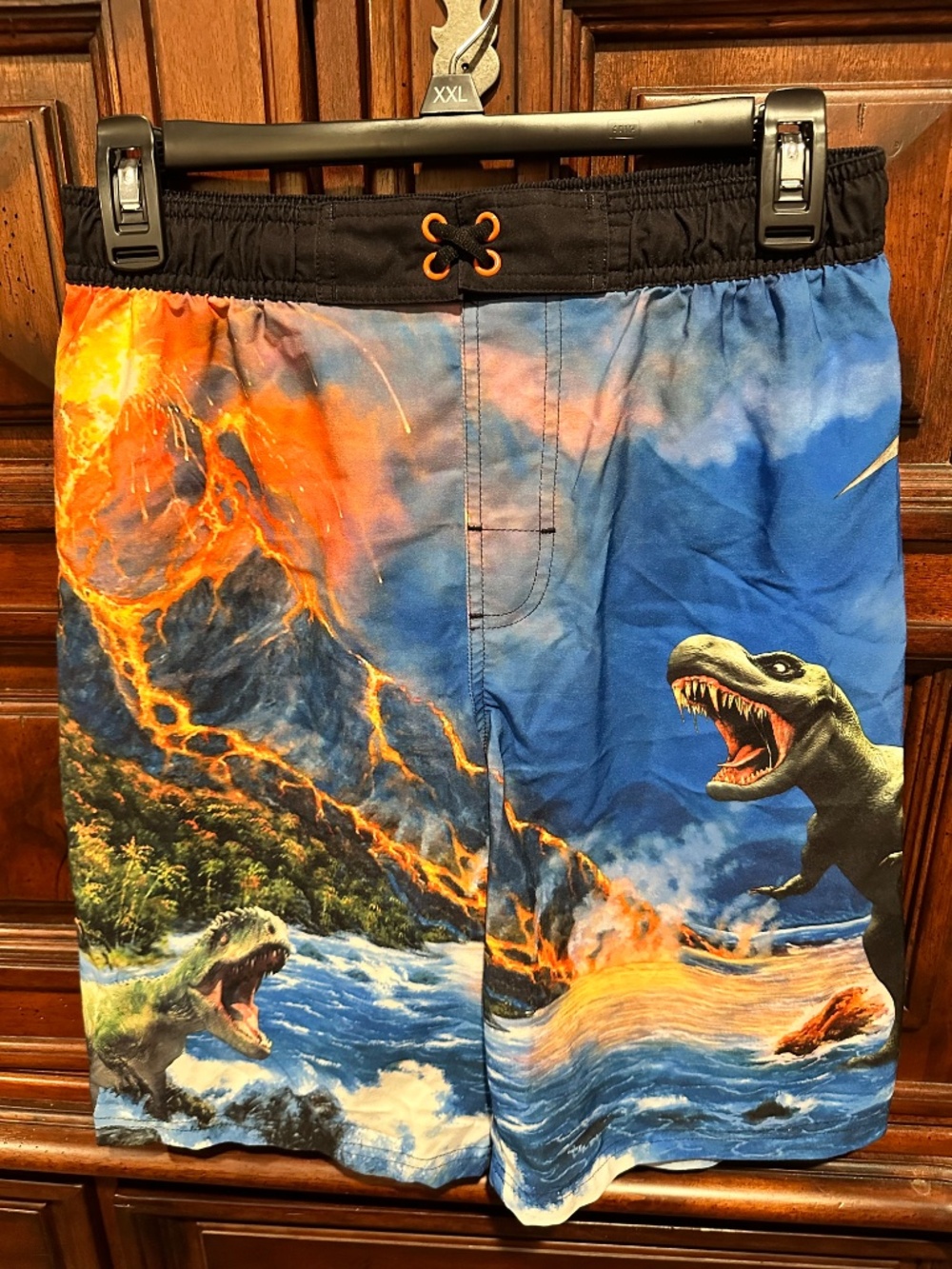 SHIRT & TRUNKS Wonder Nation size XL 14-16 RASH Top XXL 18 Dinosaur SWIM TRUNKS